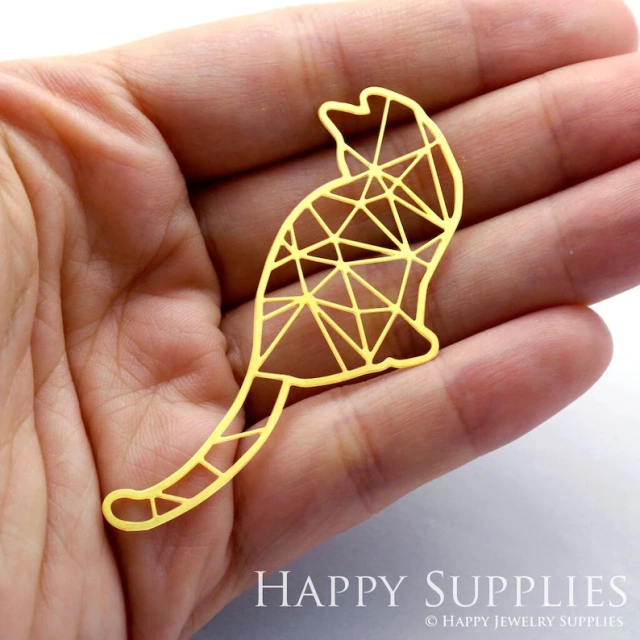 Stainless Steel Jewelry Charms, Raw Brass Charms, Cat Charms, Earrings Findings, Stainless Steel Silver Jewelry Pendants, Brass Jewelry Findings, Stainless Steel Pendants Jewelry Wholesale (D304)
