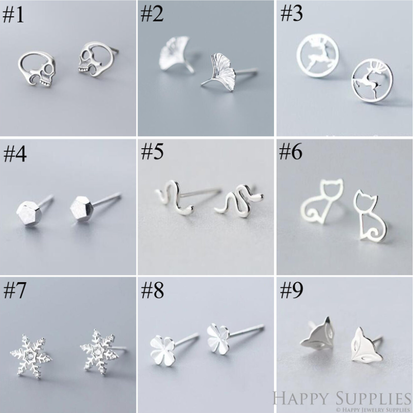 Stud Earrings,Sterling Silver Stud Earrings,Tiny Stud Earrings,Minimalist Earrings,Earrings Studs,Earring Findings,Silver Earrings(YER-A)