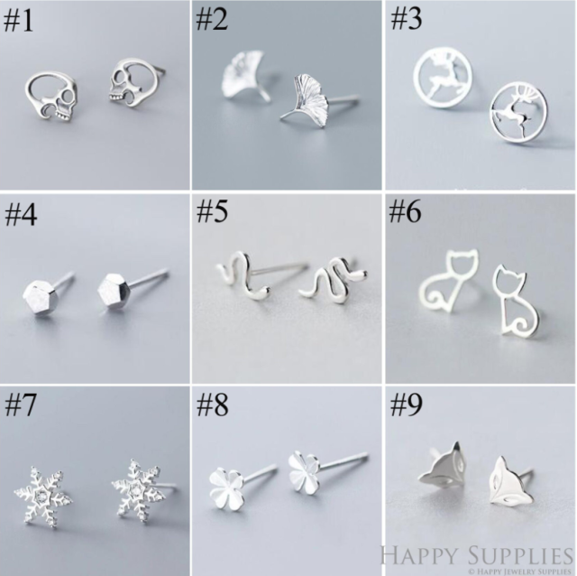 Stud Earrings,Sterling Silver Stud Earrings,Tiny Stud Earrings,Minimalist Earrings,Earrings Studs,Earring Findings,Silver Earrings(YER-A)