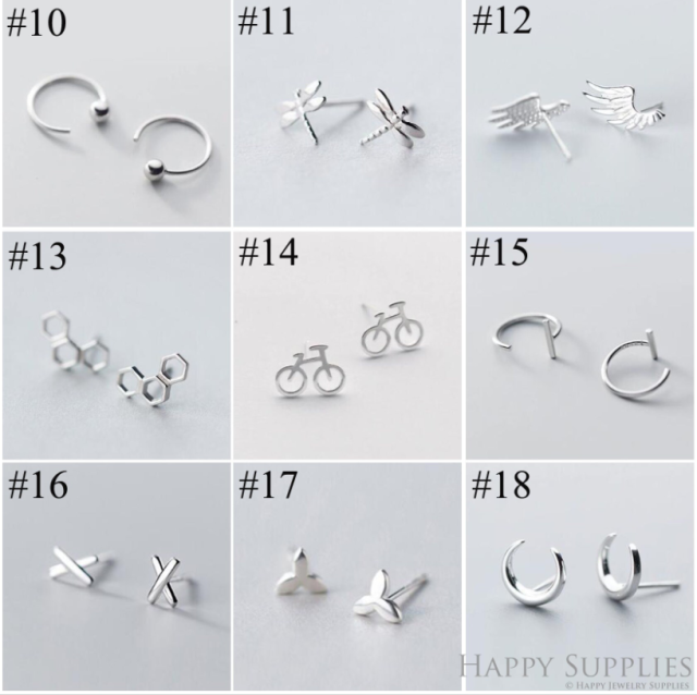 Stud Earrings,Sterling Silver Stud Earrings,Tiny Stud Earrings,Minimalist Earrings,Earrings Studs,Earring Findings,Silver Earrings(YER-A)