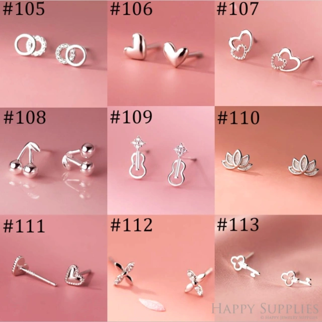 Stud Earrings,Sterling Silver Stud Earrings,Tiny Stud Earrings,Minimalist Earrings,Earrings Studs,Earring Findings,Silver Earrings(YER-E)