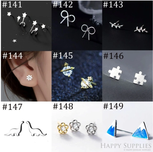 Stud Earrings,Sterling Silver Stud Earrings,Tiny Stud Earrings,Minimalist Earrings,Earrings Studs,Earring Findings,Silver Earrings(YER-F)