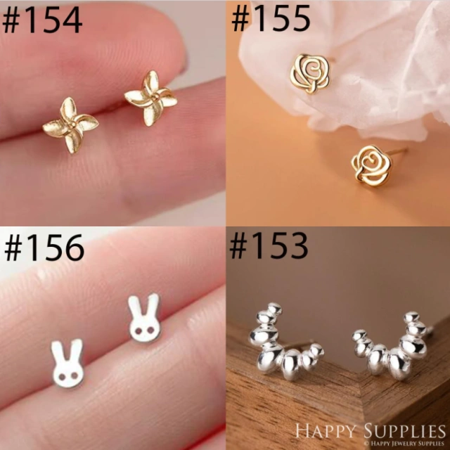 Stud Earrings,Sterling Silver Stud Earrings,Tiny Stud Earrings,Minimalist Earrings,Earrings Studs,Earring Findings,Silver Earrings(YER-F)