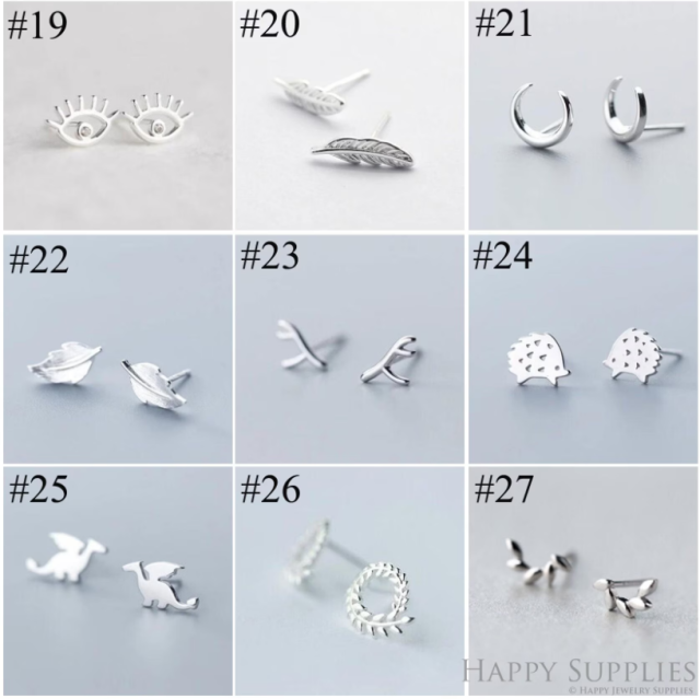 Stud Earrings,Sterling Silver Stud Earrings,Tiny Stud Earrings,Minimalist Earrings,Earrings Studs,Earring Findings,Silver Earrings(YER-A)