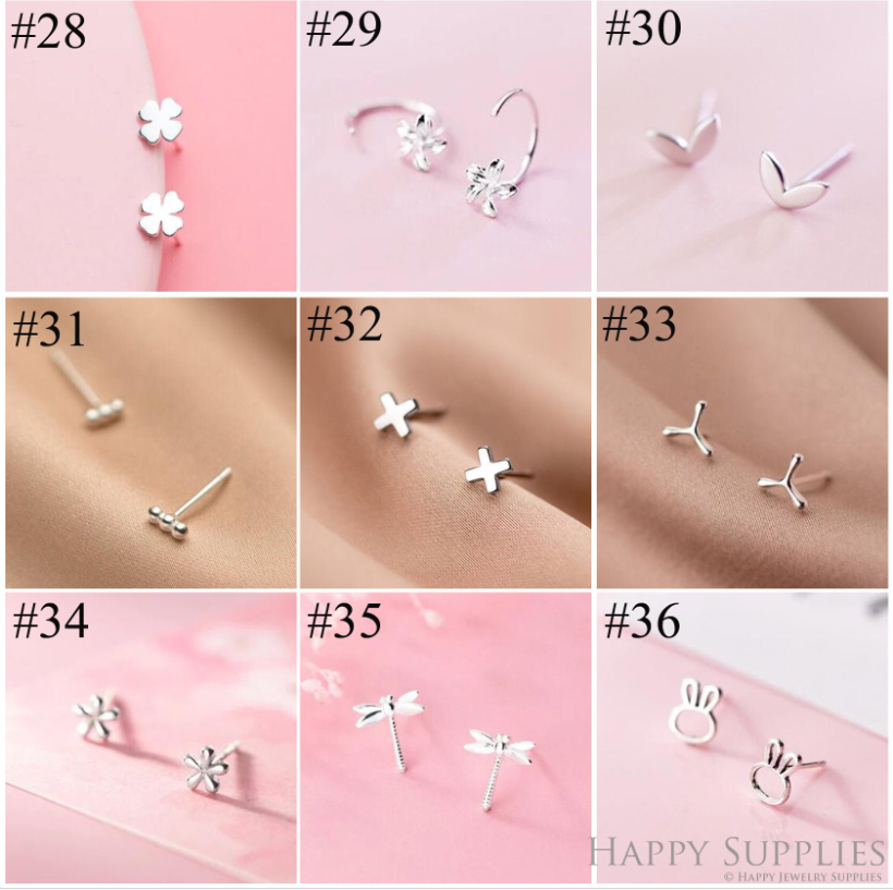 Stud Earrings,Sterling Silver Stud Earrings,Tiny Stud Earrings,Minimalist Earrings,Earrings Studs,Earring Findings,Silver Earrings(YER-B)