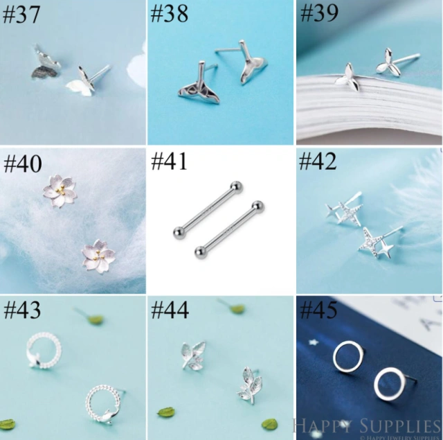 Stud Earrings,Sterling Silver Stud Earrings,Tiny Stud Earrings,Minimalist Earrings,Earrings Studs,Earring Findings,Silver Earrings(YER-B)