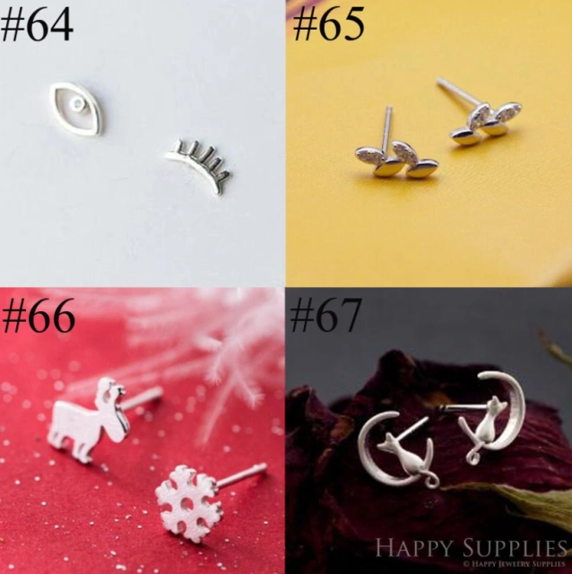 Stud Earrings,Sterling Silver Stud Earrings,Tiny Stud Earrings,Minimalist Earrings,Earrings Studs,Earring Findings,Silver Earrings(YER-C)
