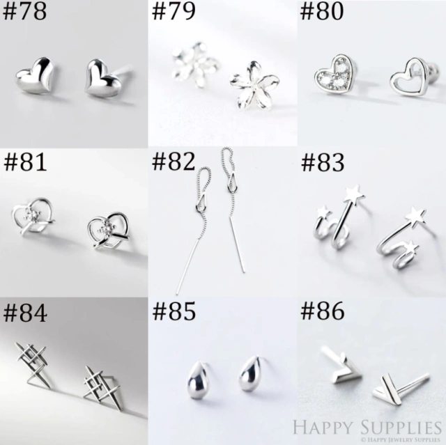 Stud Earrings,Sterling Silver Stud Earrings,Tiny Stud Earrings,Minimalist Earrings,Earrings Studs,Earring Findings,Silver Earrings(YER-D)