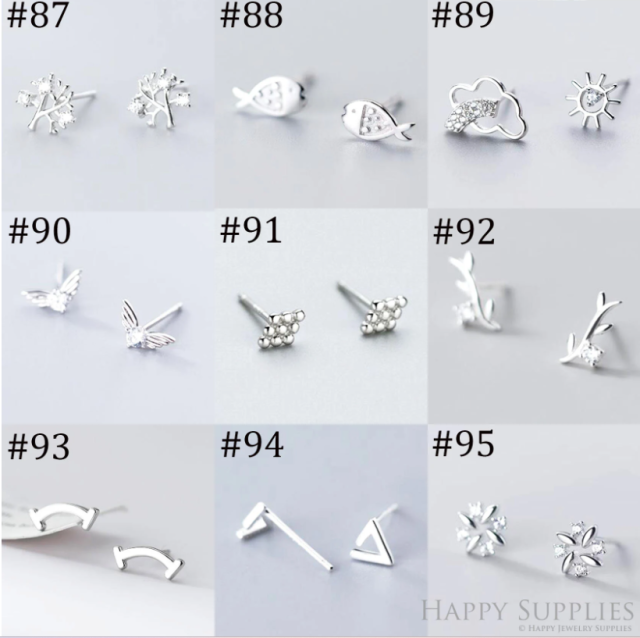 Stud Earrings,Sterling Silver Stud Earrings,Tiny Stud Earrings,Minimalist Earrings,Earrings Studs,Earring Findings,Silver Earrings(YER-D)