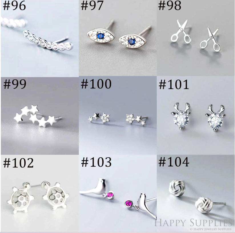Stud Earrings,Sterling Silver Stud Earrings,Tiny Stud Earrings,Minimalist Earrings,Earrings Studs,Earring Findings,Silver Earrings(YER-D)
