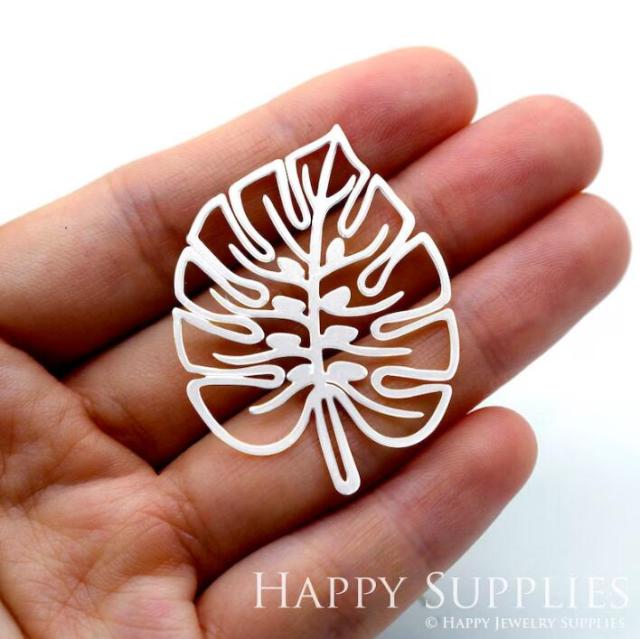 Stainless Steel Jewelry Charms, Raw Brass Charms, Monstera Leaf Charms, Earrings Findings, Stainless Steel Silver Jewelry Pendants, Brass Jewelry Findings, Stainless Steel Pendants Jewelry Wholesale (D1585)
