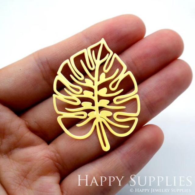 Stainless Steel Jewelry Charms, Raw Brass Charms, Monstera Leaf Charms, Earrings Findings, Stainless Steel Silver Jewelry Pendants, Brass Jewelry Findings, Stainless Steel Pendants Jewelry Wholesale (D1585)