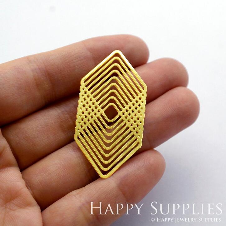 Stainless Steel Jewelry Charms, Raw Brass Charms, Square Swirl Charms, Earrings Findings, Stainless Steel Silver Jewelry Pendants, Brass Jewelry Findings, Stainless Steel Pendants Jewelry Wholesale (D268)