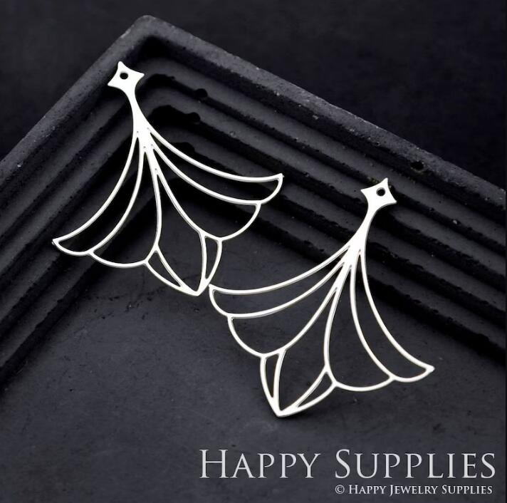 Stainless Steel Jewelry Charms, Raw Brass Charms, Leaf Charms, Earrings Findings, Stainless Steel Silver Jewelry Pendants, Brass Jewelry Findings, Stainless Steel Pendants Jewelry Wholesale (D1784)
