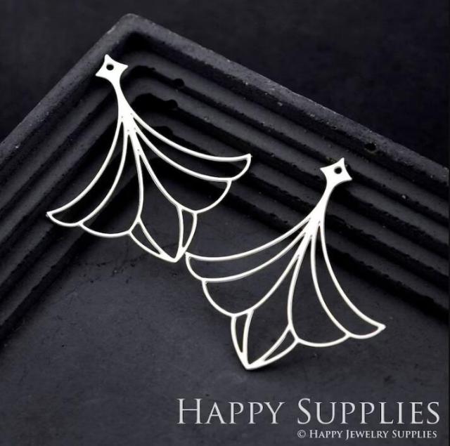 Stainless Steel Jewelry Charms, Raw Brass Charms, Leaf Charms, Earrings Findings, Stainless Steel Silver Jewelry Pendants, Brass Jewelry Findings, Stainless Steel Pendants Jewelry Wholesale (D1784)