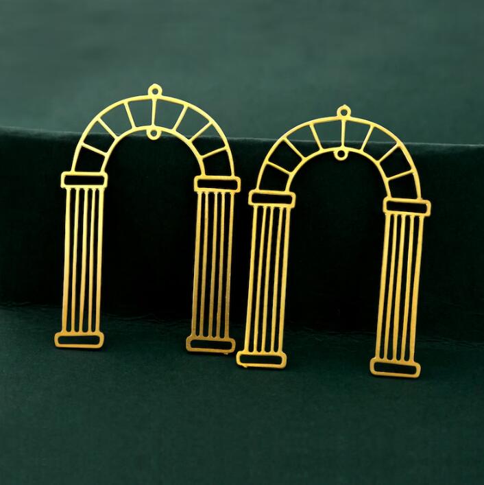 Stainless Steel Jewelry Charms, Raw Brass Charms, Door Charms, Earrings Findings, Stainless Steel Silver Jewelry Pendants, Brass Jewelry Findings, Stainless Steel Pendants Jewelry Wholesale (D2381)