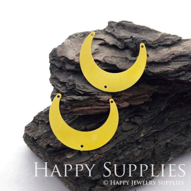 Stainless Steel Jewelry Charms, Raw Brass Charms, Moon Charms, Earrings Findings, Stainless Steel Silver Jewelry Pendants, Brass Jewelry Findings, Stainless Steel Pendants Jewelry Wholesale (D529)