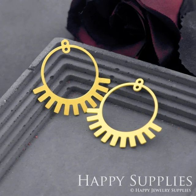 Stainless Steel Jewelry Charms, Raw Brass Charms, Round Geometric Charms, Earrings Findings, Stainless Steel Silver Jewelry Pendants, Brass Jewelry Findings, Stainless Steel Pendants Jewelry Wholesale (D595)