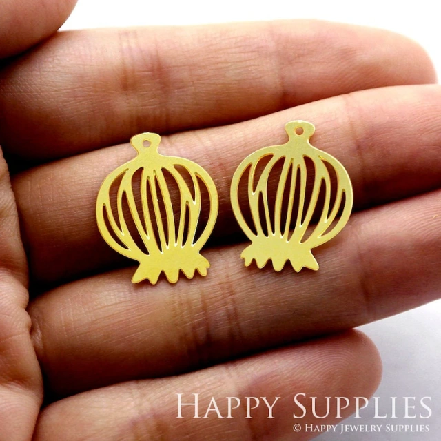 Stainless Steel Jewelry Charms, Raw Brass Charms, Geometric Flowers Charms, Earrings Findings, Stainless Steel Silver Jewelry Pendants, Brass Jewelry Findings, Stainless Steel Pendants Jewelry Wholesale (D1181)