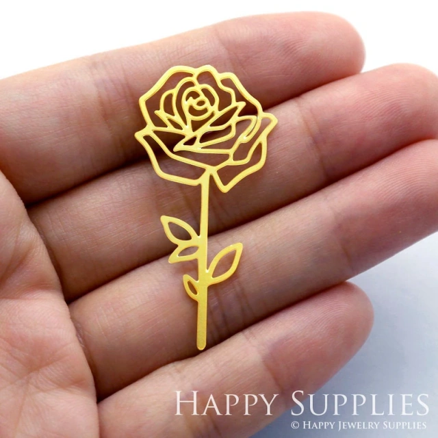 Stainless Steel Jewelry Charms, Raw Brass Charms, flowers Charms, Earrings Findings, Stainless Steel Silver Jewelry Pendants, Brass Jewelry Findings, Stainless Steel Pendants Jewelry Wholesale (D1248)