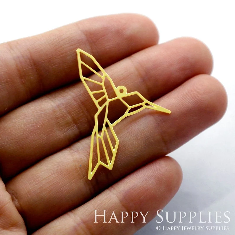 Stainless Steel Jewelry Charms, Raw Brass Charms, Bird Charms, Earrings Findings, Stainless Steel Silver Jewelry Pendants, Brass Jewelry Findings, Stainless Steel Pendants Jewelry Wholesale (D1301)