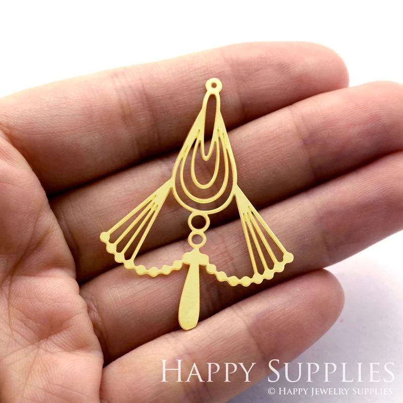 Stainless Steel Jewelry Charms, Raw Brass Charms, Geometric Tribal Charms, Earrings Findings, Stainless Steel Silver Jewelry Pendants, Brass Jewelry Findings, Stainless Steel Pendants Jewelry Wholesale (D397)