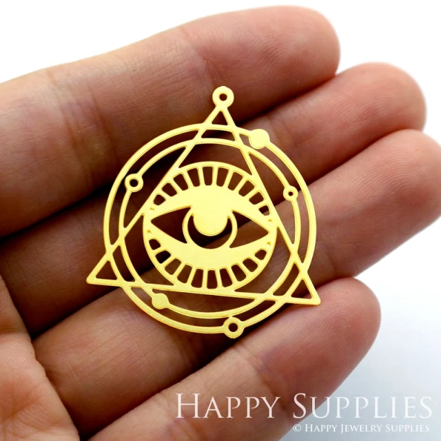Stainless Steel Jewelry Charms, Raw Brass Charms, Eyes Round Geometric Charms, Earrings Findings, Stainless Steel Silver Jewelry Pendants, Brass Jewelry Findings, Stainless Steel Pendants Jewelry Wholesale (D1393)