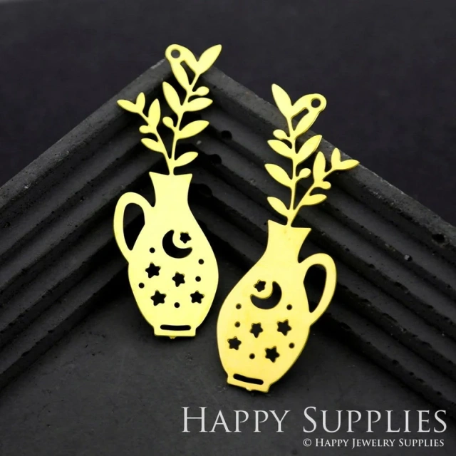 Stainless Steel Jewelry Charms, Raw Brass Charms, Leaf Charms, Earrings Findings, Stainless Steel Silver Jewelry Pendants, Brass Jewelry Findings, Stainless Steel Pendants Jewelry Wholesale (D1902)