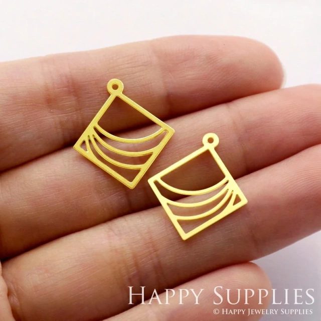10Pcs Stainless Steel Jewelry Charms, Raw Brass Charms, Geometric Diamond Charms, Earrings Findings, Stainless Steel Silver Jewelry Pendants, Brass Jewelry Findings, Stainless Steel Pendants Jewelry Wholesale (D540)
