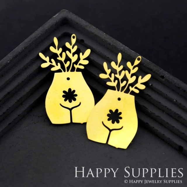 Stainless Steel Jewelry Charms, Raw Brass Charms, Leaves Charms, Earrings Findings, Stainless Steel Silver Jewelry Pendants, Brass Jewelry Findings, Stainless Steel Pendants Jewelry Wholesale (D1889)
