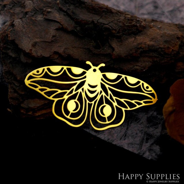 Stainless Steel Jewelry Charms, Raw Brass Charms, Butterfly Charms, Earrings Findings, Stainless Steel Silver Jewelry Pendants, Brass Jewelry Findings, Stainless Steel Pendants Jewelry Wholesale (D2055)