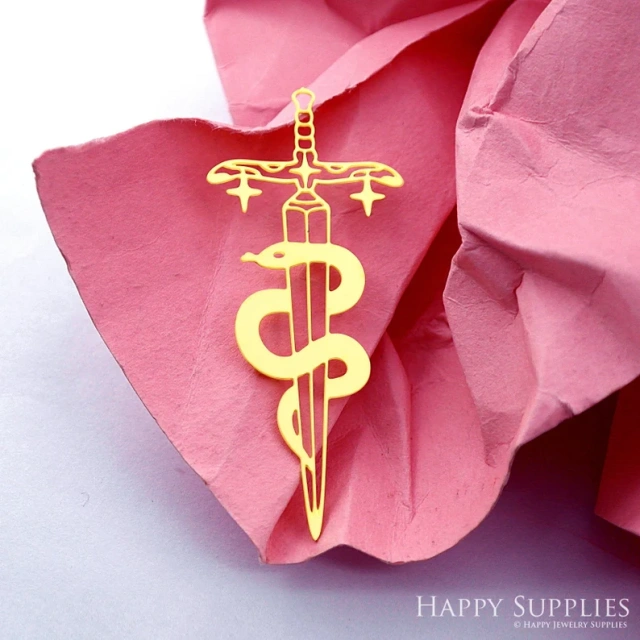 Stainless Steel Jewelry Charms, Raw Brass Charms, Sword Charms, Earrings Findings, Stainless Steel Silver Jewelry Pendants, Brass Jewelry Findings, Stainless Steel Pendants Jewelry Wholesale (D2247)
