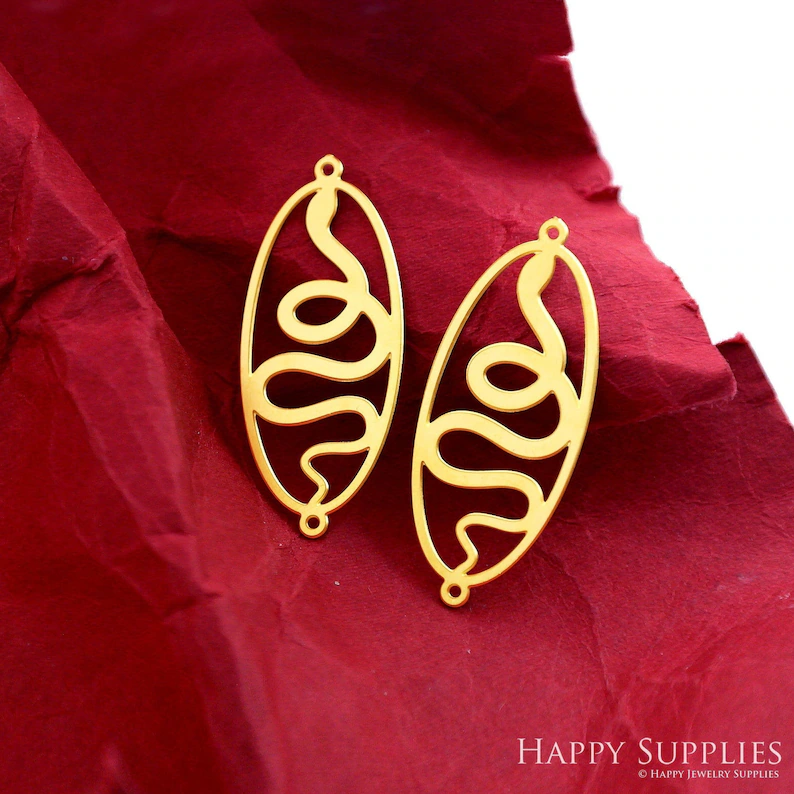 Stainless Steel Jewelry Charms, Raw Brass Charms, Snake Charms, Earrings Findings, Stainless Steel Silver Jewelry Pendants, Brass Jewelry Findings, Stainless Steel Pendants Jewelry Wholesale (D2379)