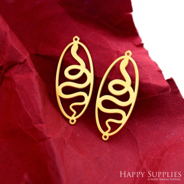 Stainless Steel Jewelry Charms, Raw Brass Charms, Snake Charms, Earrings Findings, Stainless Steel Silver Jewelry Pendants, Brass Jewelry Findings, Stainless Steel Pendants Jewelry Wholesale (D2379)