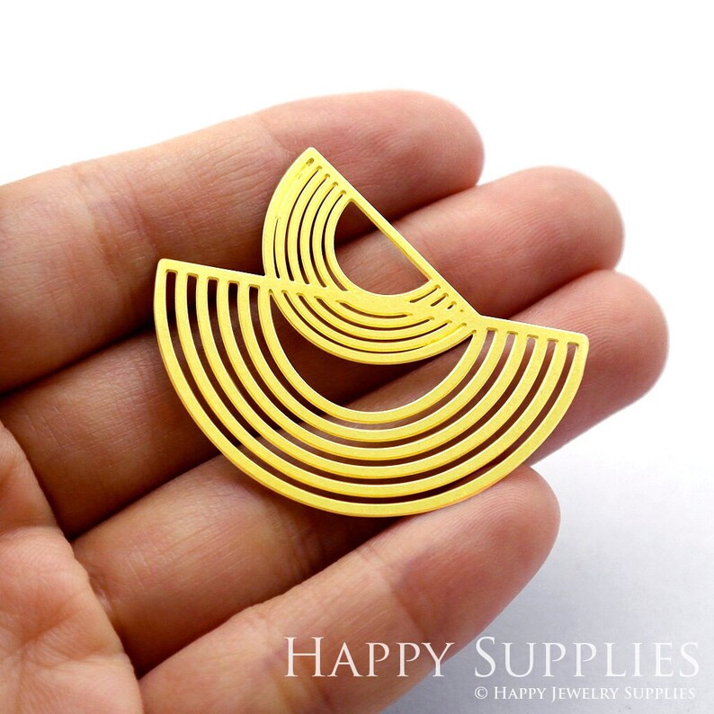 Stainless Steel Jewelry Charms, Raw Brass Charms, Geometric Semicircle Charms, Earrings Findings, Stainless Steel Silver Jewelry Pendants, Brass Jewelry Findings, Stainless Steel Pendants Jewelry Wholesale (D263)