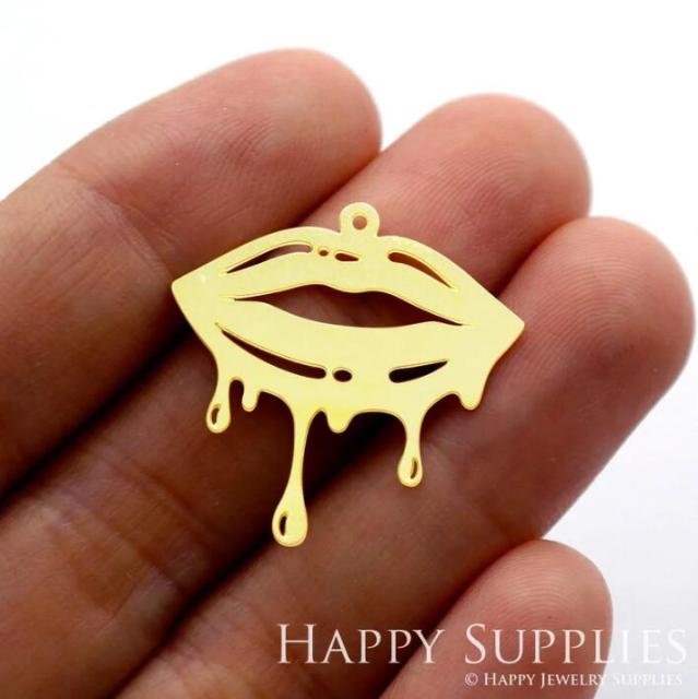 Stainless Steel Jewelry Charms, Raw Brass Charms, Lips Charms, Earrings Findings, Stainless Steel Silver Jewelry Pendants, Brass Jewelry Findings, Stainless Steel Pendants Jewelry Wholesale (D1364)