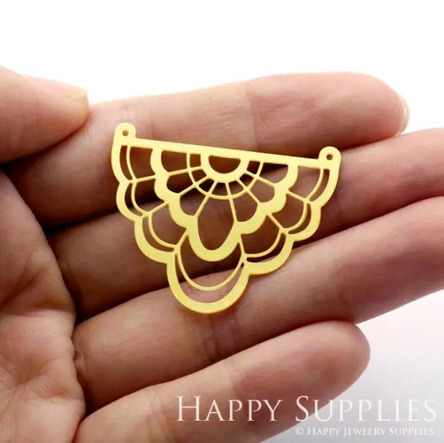 Stainless Steel Jewelry Charms, Raw Brass Charms, Lace Geometric Charms, Earrings Findings, Stainless Steel Silver Jewelry Pendants, Brass Jewelry Findings, Stainless Steel Pendants Jewelry Wholesale (D365)