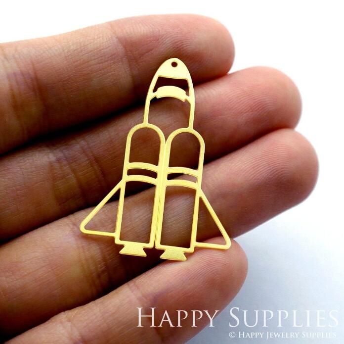 Stainless Steel Jewelry Charms, Raw Brass Charms, Rocket Charms, Earrings Findings, Stainless Steel Silver Jewelry Pendants, Brass Jewelry Findings, Stainless Steel Pendants Jewelry Wholesale (D1365)