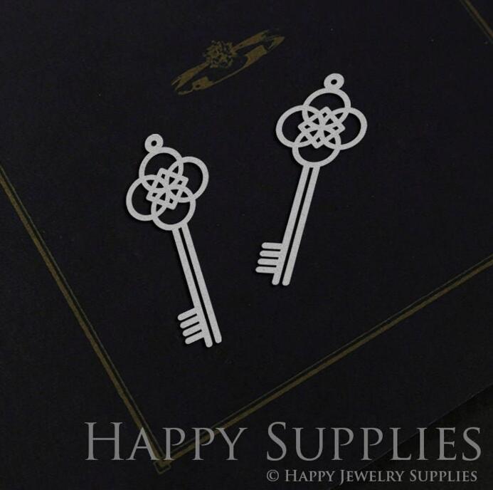 Stainless Steel Jewelry Charms, Raw Brass Charms, Key Charms, Earrings Findings, Stainless Steel Silver Jewelry Pendants, Brass Jewelry Findings, Stainless Steel Pendants Jewelry Wholesale (D1023)