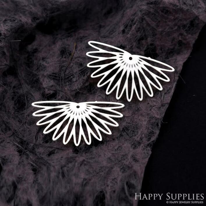 Stainless Steel Jewelry Charms, Raw Brass Charms, Flowers Charms, Earrings Findings, Stainless Steel Silver Jewelry Pendants, Brass Jewelry Findings, Stainless Steel Pendants Jewelry Wholesale (D2112)