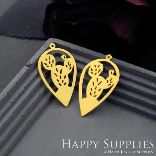 Stainless Steel Jewelry Charms, Raw Brass Charms, Drop Charms, Earrings Findings, Stainless Steel Silver Jewelry Pendants, Brass Jewelry Findings, Stainless Steel Pendants Jewelry Wholesale (D748)