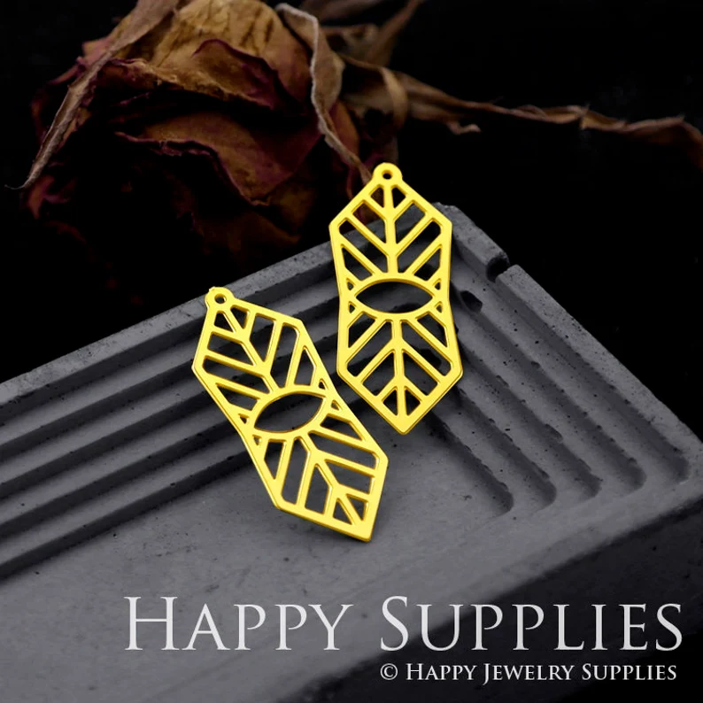 Stainless Steel Jewelry Charms, Raw Brass Charms, Geometric Charms, Earrings Findings, Stainless Steel Silver Jewelry Pendants, Brass Jewelry Findings, Stainless Steel Pendants Jewelry Wholesale (D535)