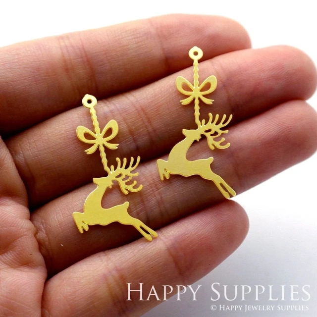 Stainless Steel Jewelry Charms, Raw Brass Charms, Christmas Charms, Earrings Findings, Stainless Steel Silver Jewelry Pendants, Brass Jewelry Findings, Stainless Steel Pendants Jewelry Wholesale (D1217)