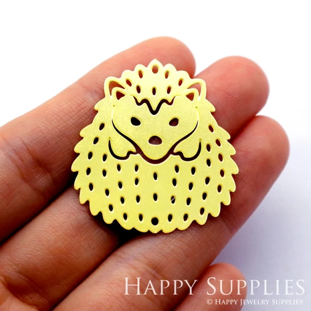 Stainless Steel Jewelry Charms, Raw Brass Charms, Hedgehog Charms, Earrings Findings, Stainless Steel Silver Jewelry Pendants, Brass Jewelry Findings, Stainless Steel Pendants Jewelry Wholesale (D1644)