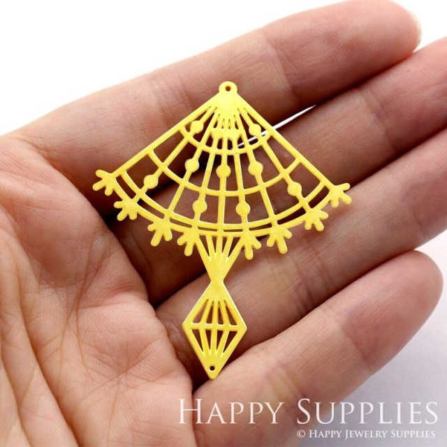 Stainless Steel Jewelry Charms, Raw Brass Charms, Umbrella Geometry Charms, Earrings Findings, Stainless Steel Silver Jewelry Pendants, Brass Jewelry Findings, Stainless Steel Pendants Jewelry Wholesale (D410)