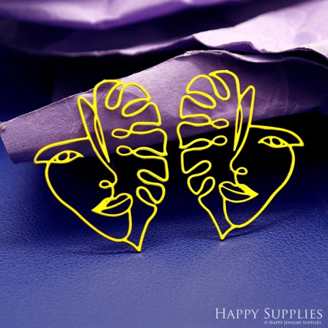 Stainless Steel Jewelry Charms, Raw Brass Charms, Face Charms, Earrings Findings, Stainless Steel Silver Jewelry Pendants, Brass Jewelry Findings, Stainless Steel Pendants Jewelry Wholesale (D1890)