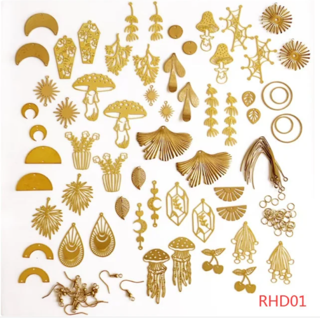 60pcs(1set) Bulk Charms Raw Brass Earring Charm, Brass Jewelry Charms, Eyes Raw Brass Earring Charms, Brass Jewelry Pendants, Raw Brass Jewelry Findings, Brass Pendants Jewelry Wholesale (RHD001)