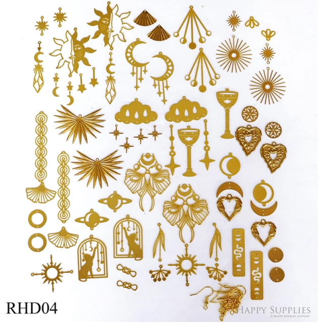 68pcs(1set) Bulk Charms Raw Brass Earring Charm, Brass Jewelry Charms, Eyes Raw Brass Earring Charms, Brass Jewelry Pendants, Raw Brass Jewelry Findings, Brass Pendants Jewelry Wholesale (RHD004)