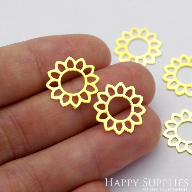 Stainless Steel Jewelry Charms, Flower Stainless Steel Earring Charms, Stainless Steel Silver Jewelry Pendants, Stainless Steel Silver Jewelry Findings, Stainless Steel Pendants Jewelry Wholesale (D1984)