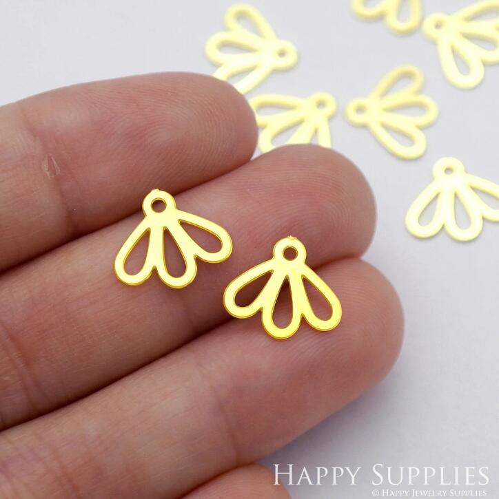 Stainless Steel Jewelry Charms, Flower Geometric Stainless Steel Earring Charms, Stainless Steel Silver Jewelry Pendants, Stainless Steel Silver Jewelry Findings, Stainless Steel Pendants Jewelry Wholesale (D1977)